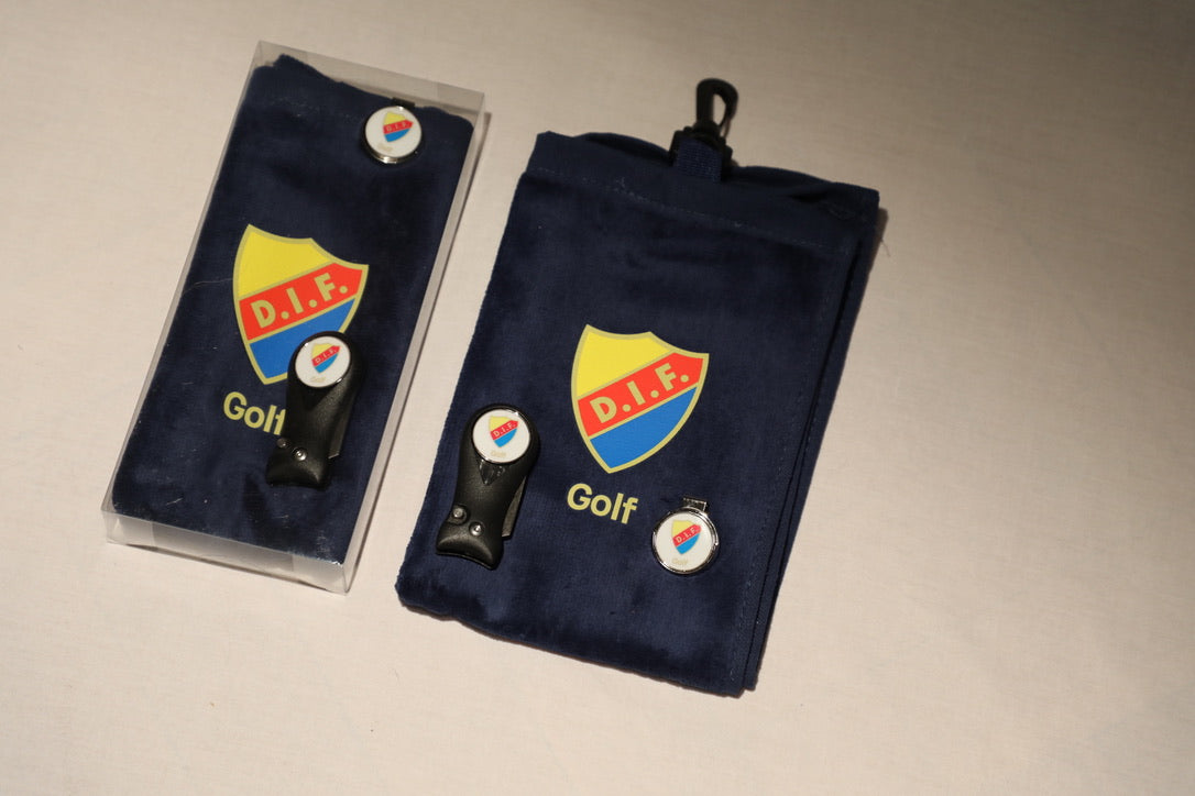 Presentpaket - Handduk, Hat-clip och Greenlagare.
