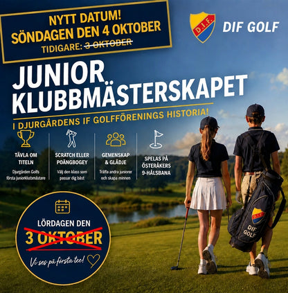 Juniorklubbmästerskapet - 3 oktober på Österåkers 9-hålsbana